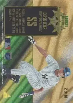 1995 Zenith - Rookie Roll Call #2 - Derek Jeter - New York Yankees - Back