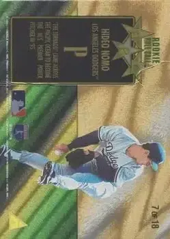 1995 Zenith - Rookie Roll Call #7 - Hideo Nomo - Los Angeles Dodgers - Back