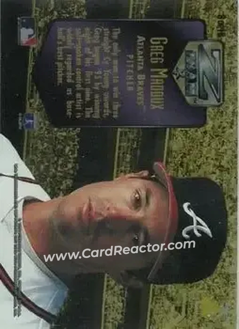 Back of Greg Maddux