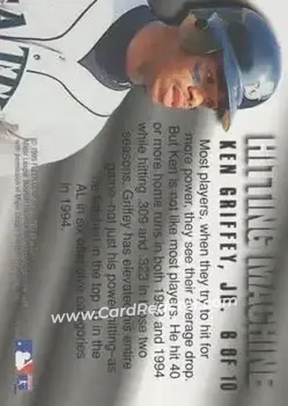 Back of Ken Griffey Jr.