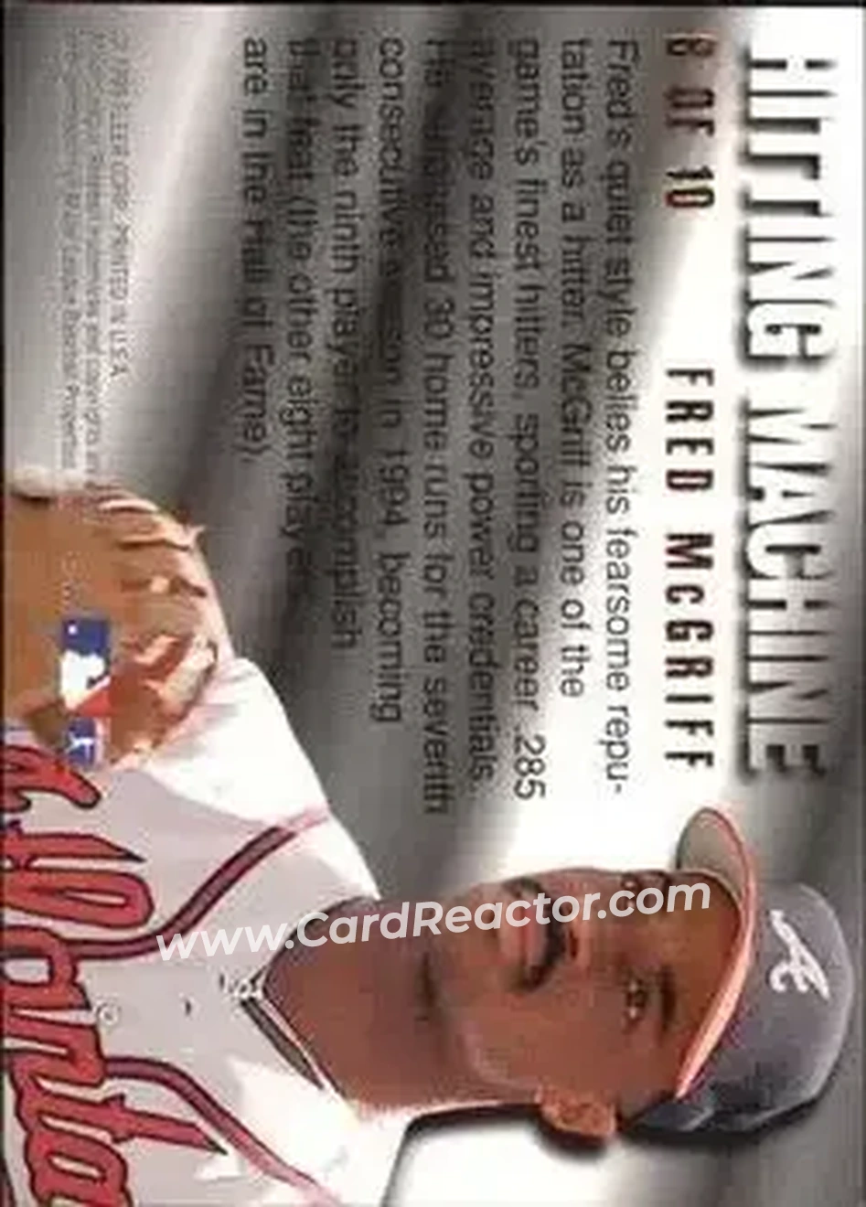 Back of Fred McGriff
