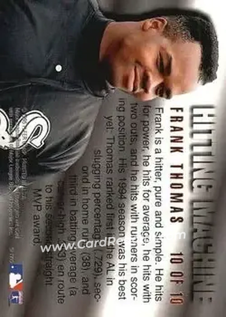 Back of Frank Thomas