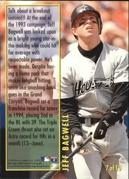 1995 Ultra - Home Run Kings Gold Medallion #7 - Jeff Bagwell - Houston Astros - Back 1995 Ultra - Home Run Kings Gold Medallion #7 - Jeff Bagwell - Houston Astros - Back