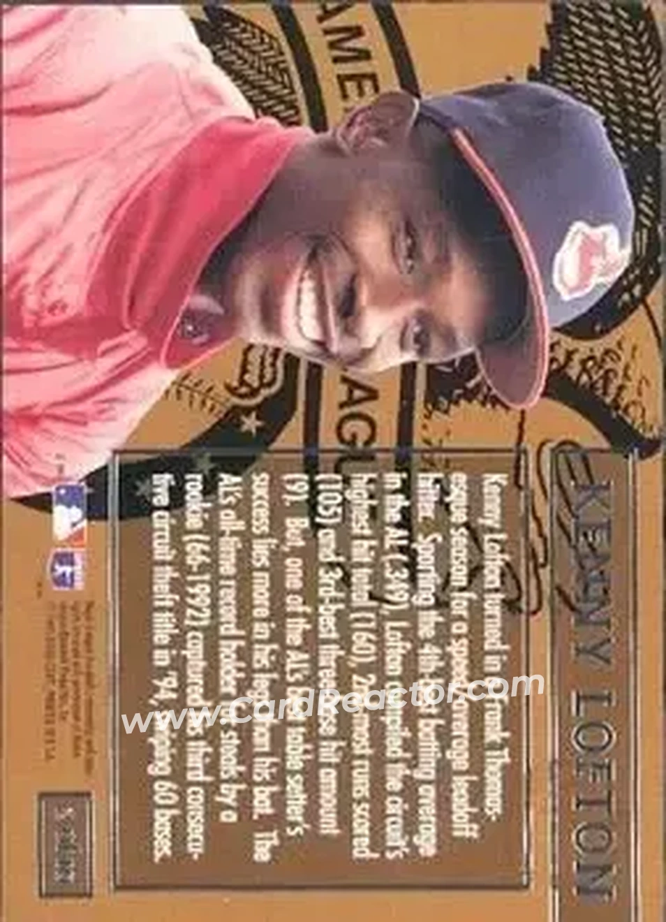Back of Kenny Lofton