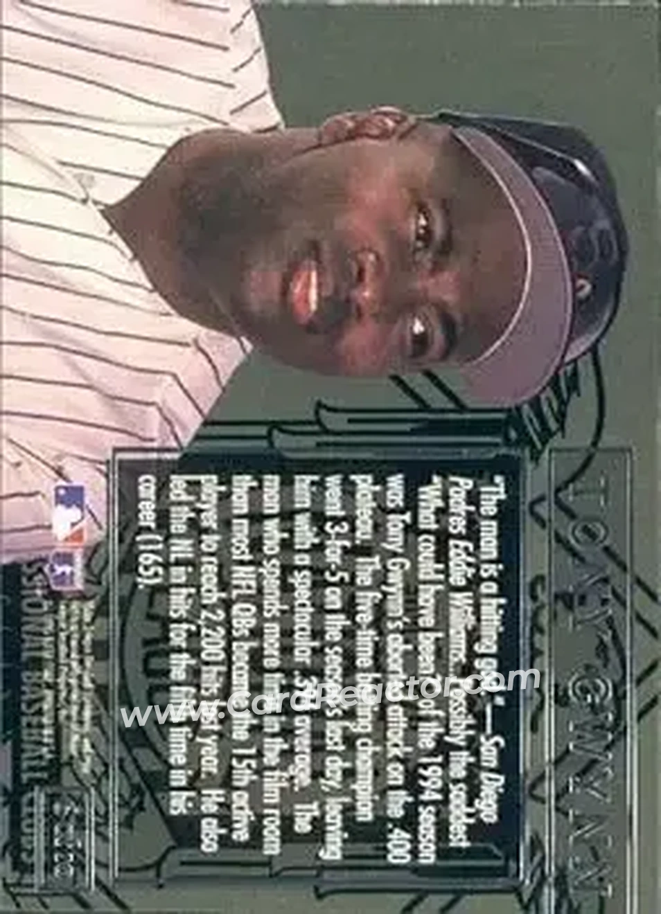 Back of Tony Gwynn