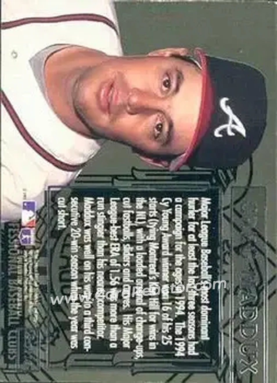 Back of Greg Maddux