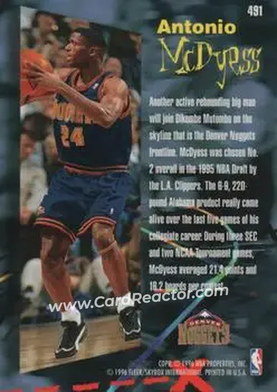 Back of Antonio McDyess
