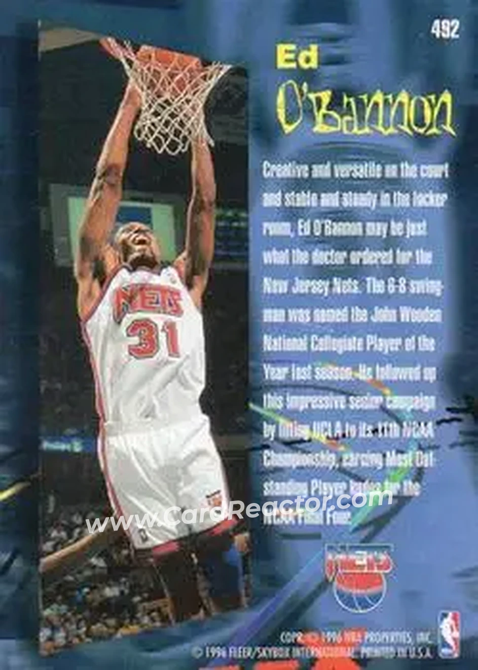 Back of Ed O'Bannon