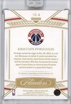 Back of Kristaps Porziņģis
