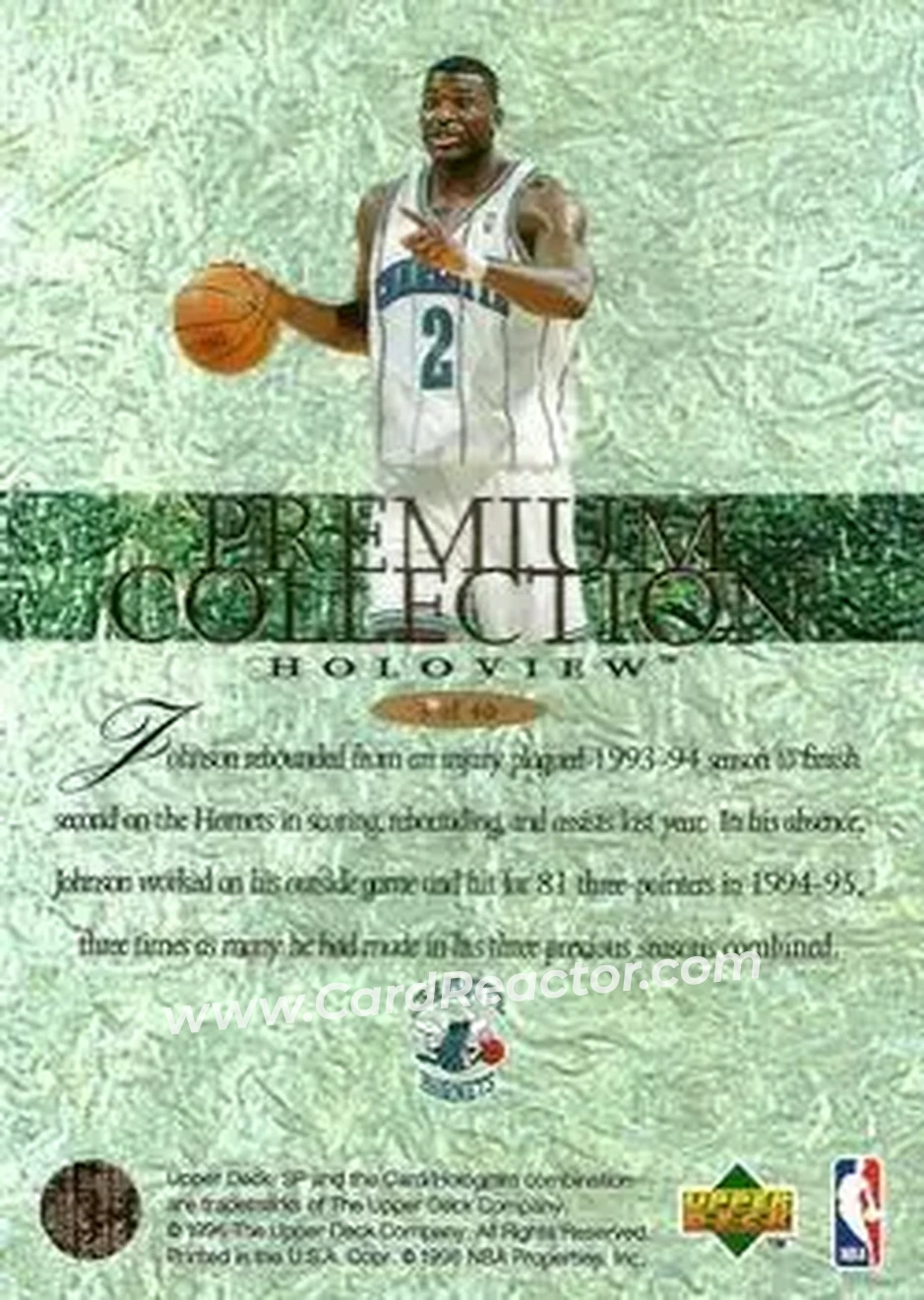 Back of Larry Johnson