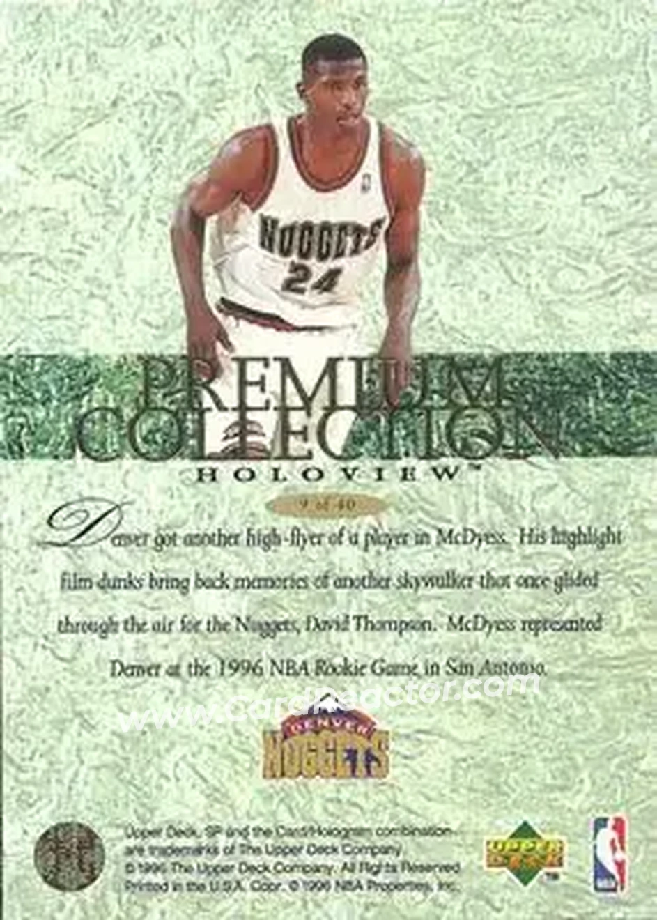 Back of Antonio McDyess