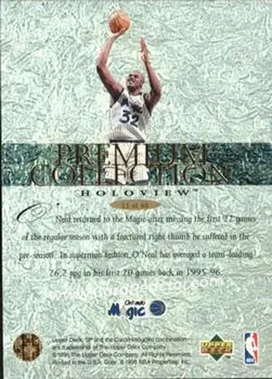Back of Shaquille O'Neal