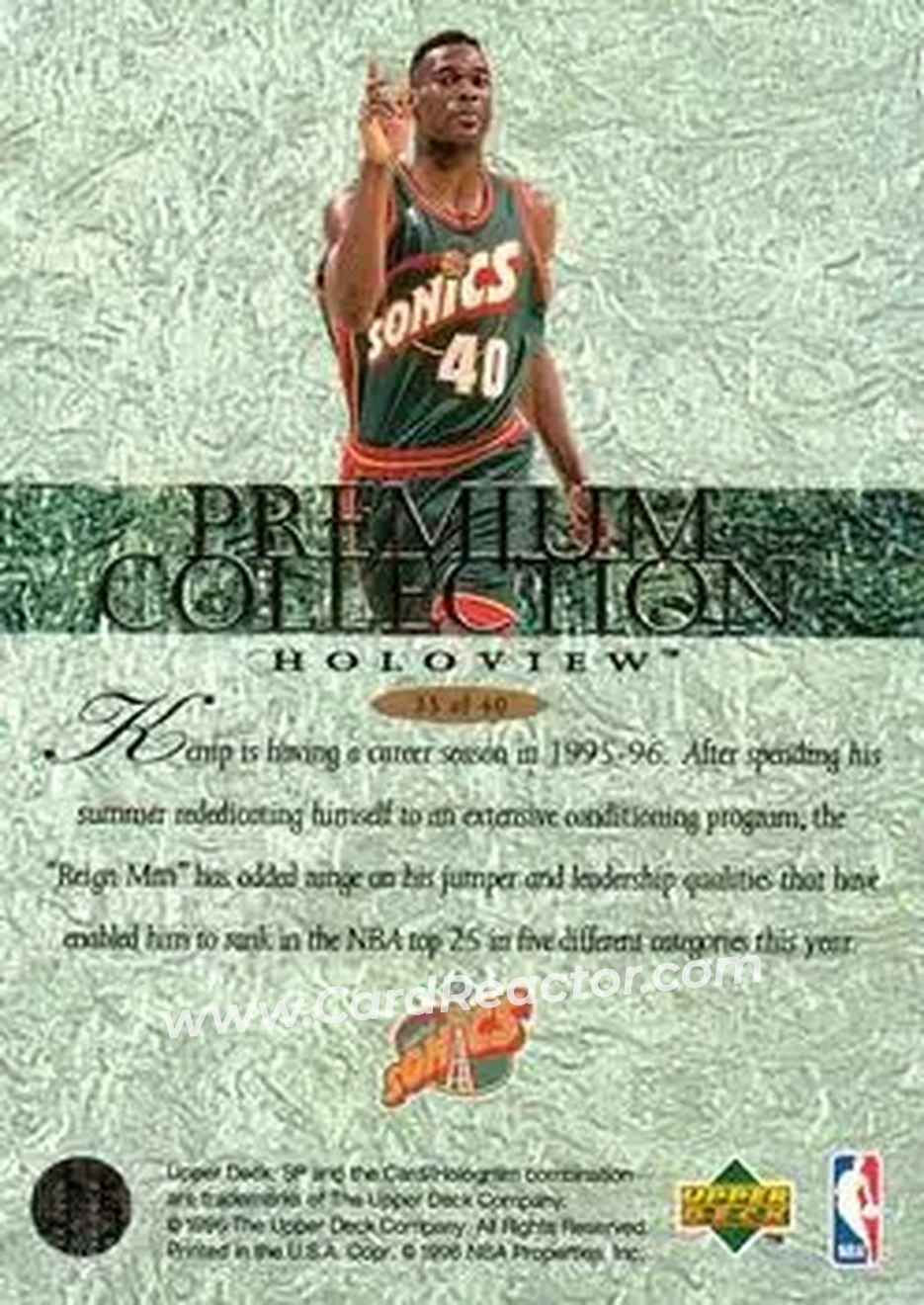 Back of Shawn Kemp