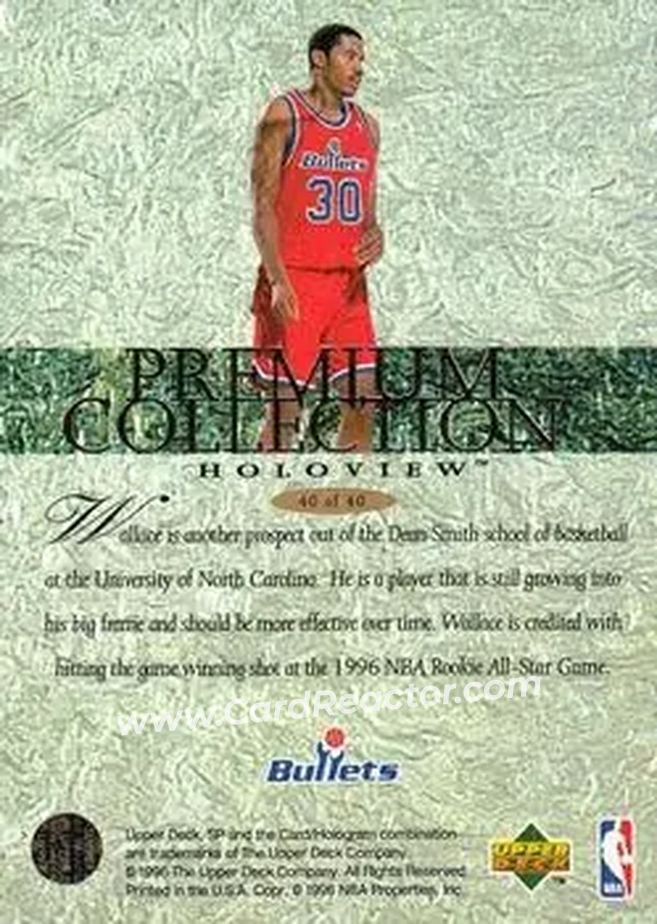 Back of Rasheed Wallace