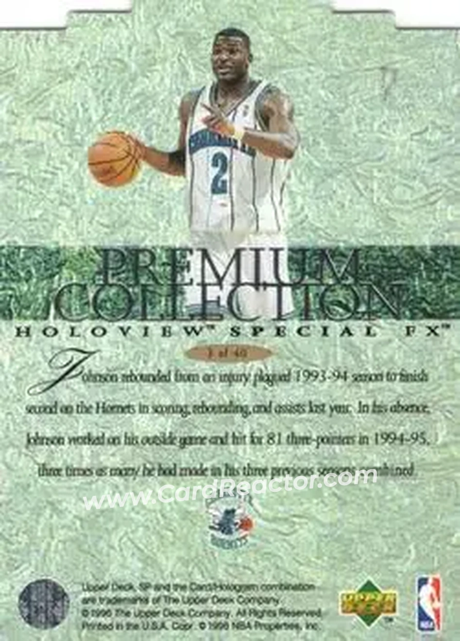 Back of Larry Johnson