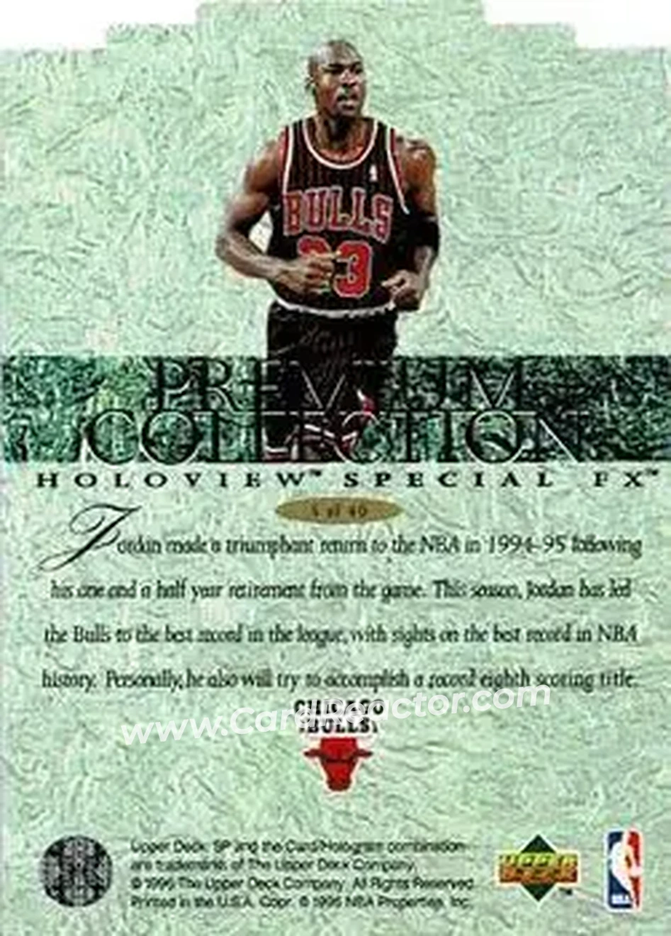 Back of Michael Jordan