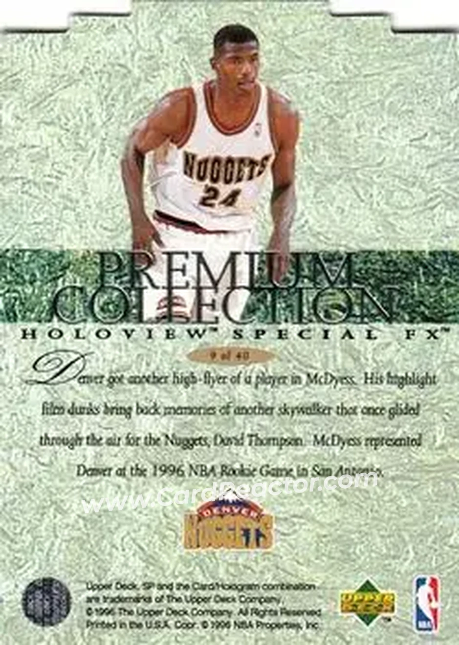 Back of Antonio McDyess
