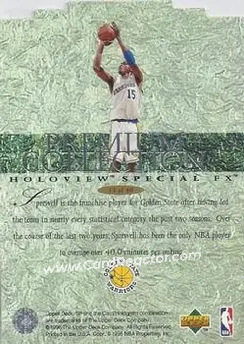 Back of Latrell Sprewell