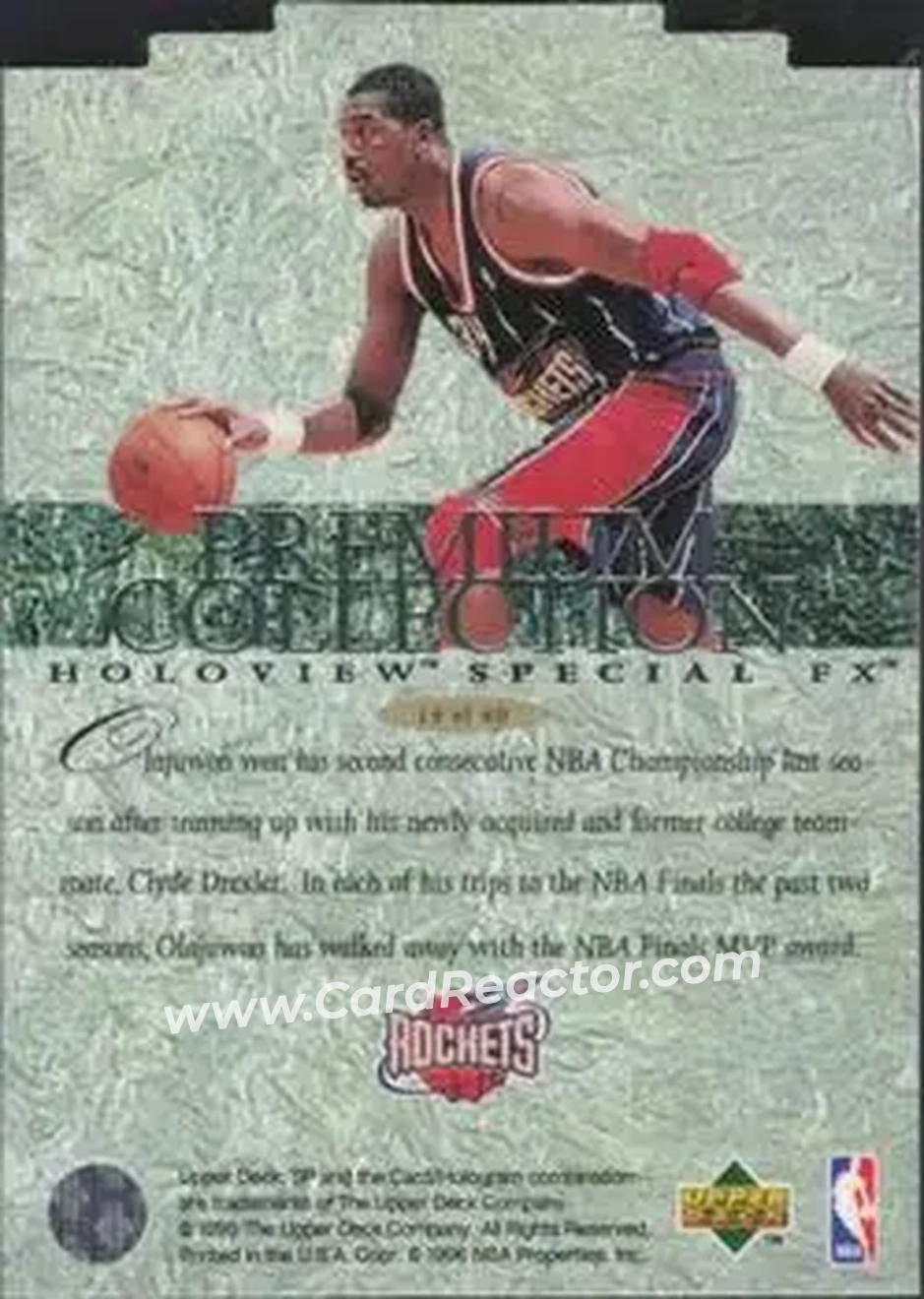 Back of Hakeem Olajuwon