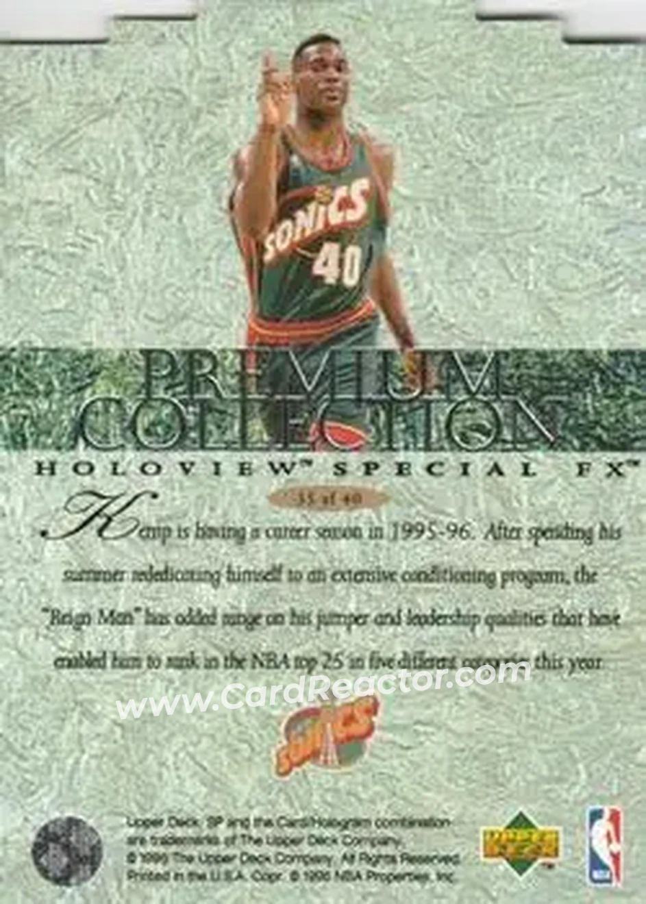Back of Shawn Kemp