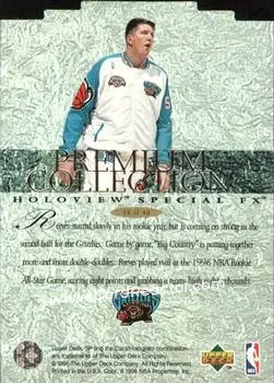 Back of Bryant Reeves