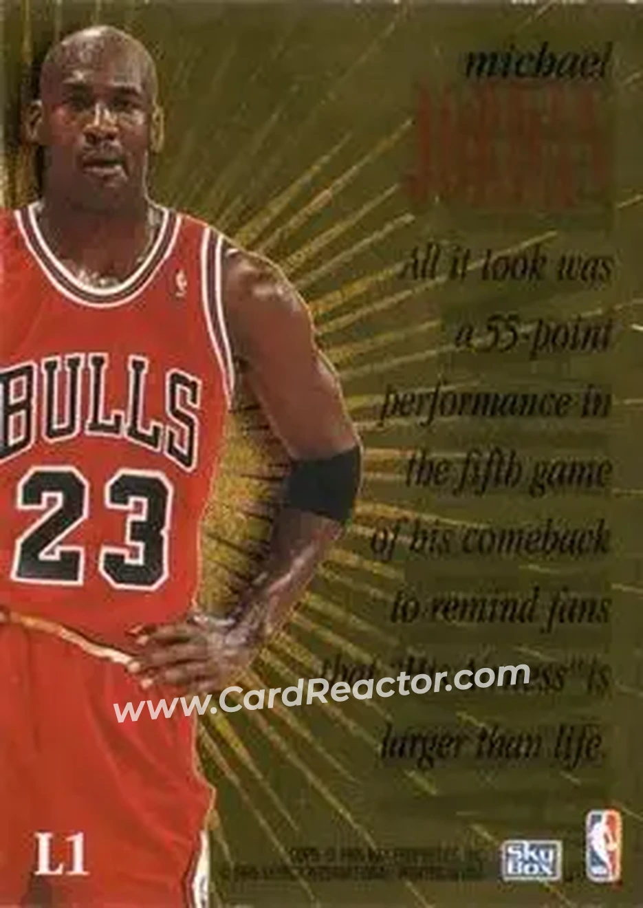Back of Michael Jordan