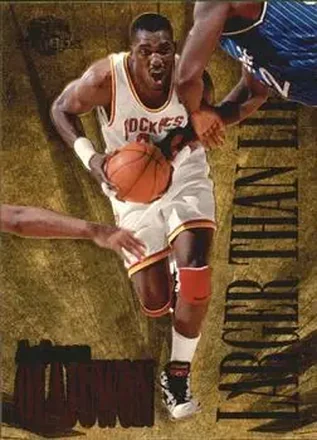 1995-96 SkyBox Premium #L4 Larger Than Life Hakeem Olajuwon