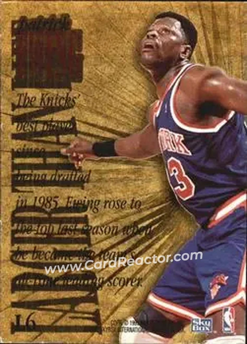 Back of Patrick Ewing