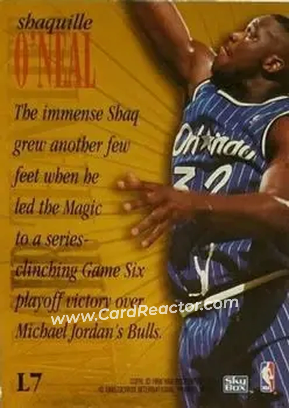 Back of Shaquille O'Neal