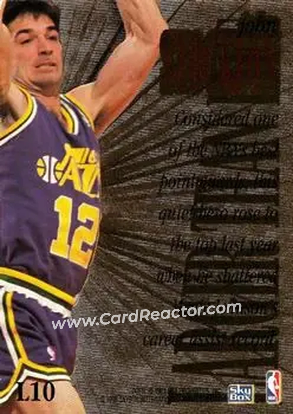 Back of John Stockton