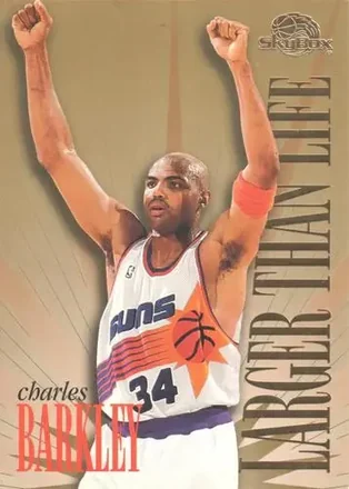 1995-96 SkyBox Premium #NNO Larger Than Life 5x7 Charles Barkley