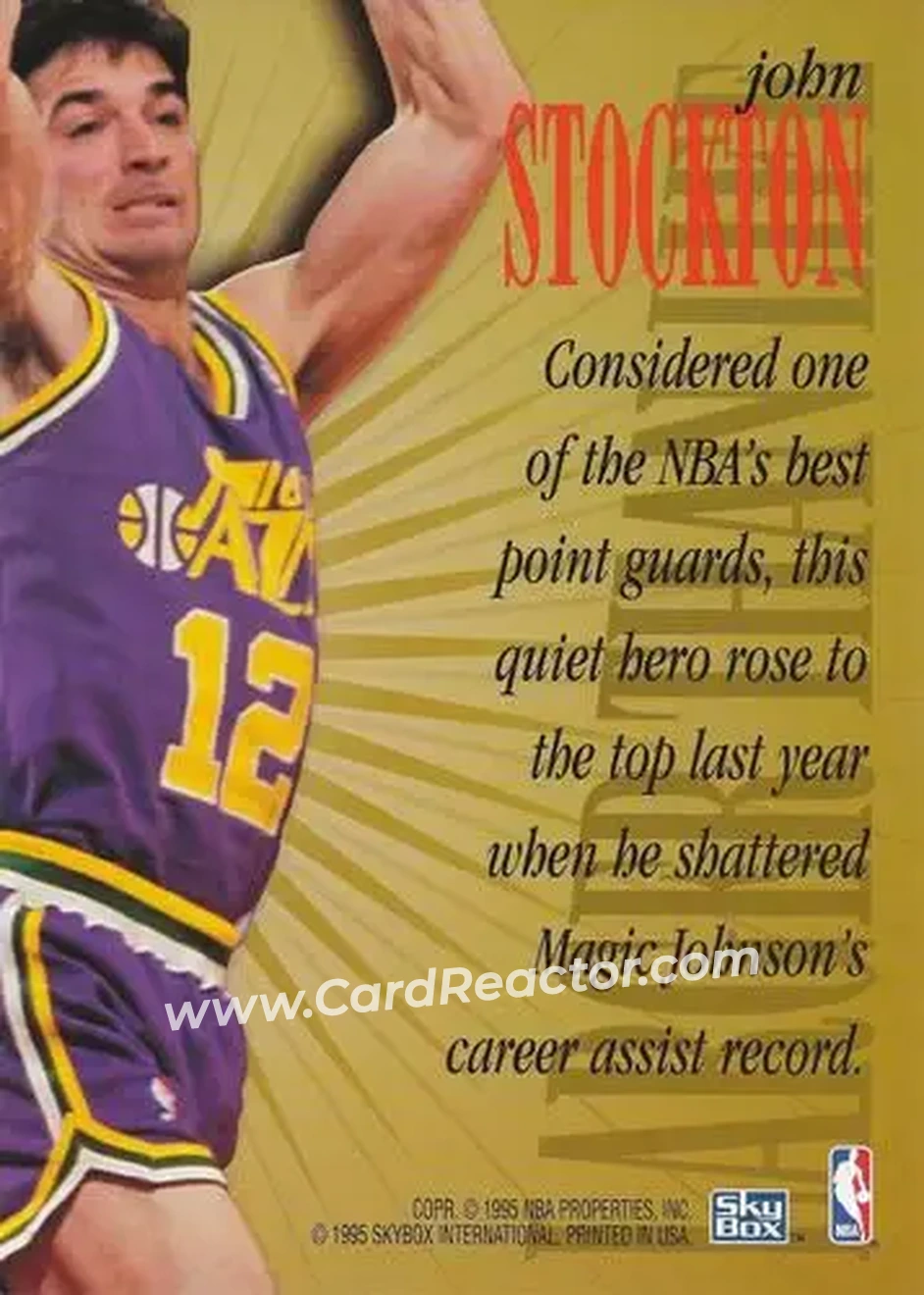 Back of John Stockton
