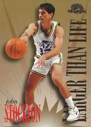 1995-96 SkyBox Premium #NNO Larger Than Life 5x7 John Stockton