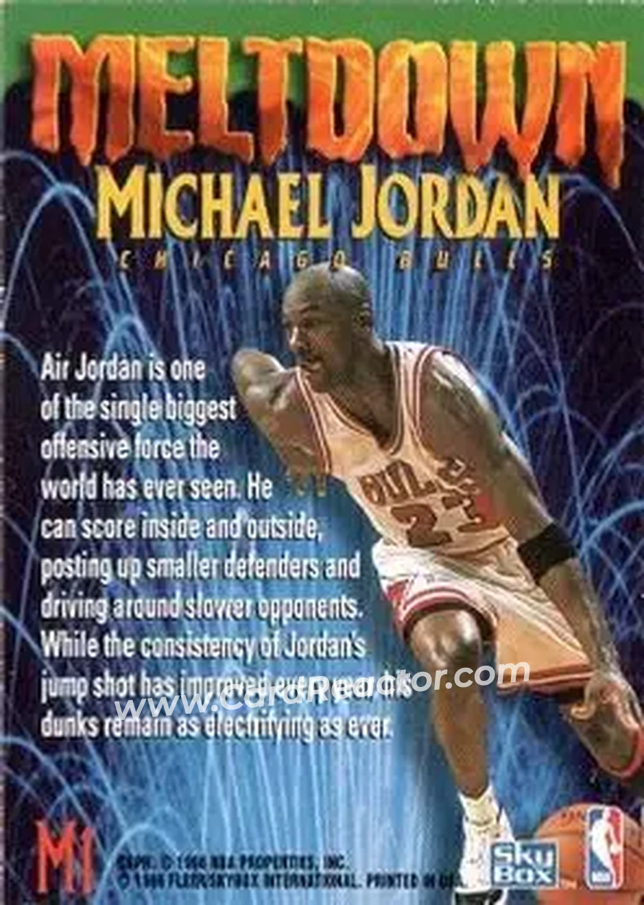 Back of Michael Jordan