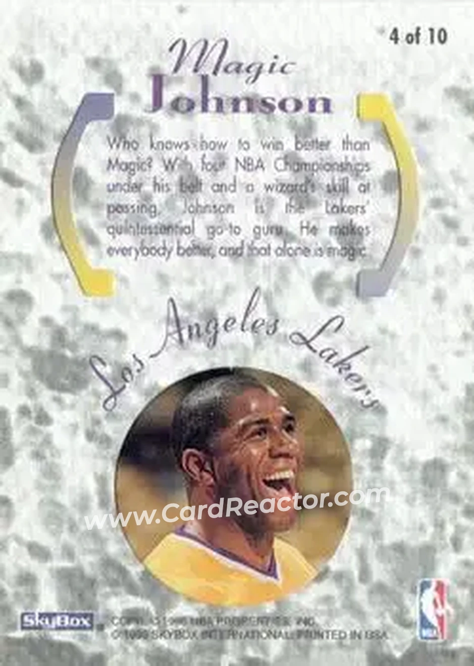Back of Magic Johnson