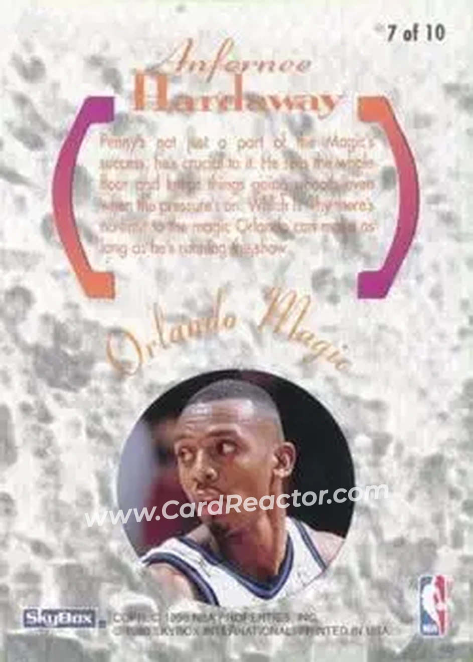 Back of Anfernee Hardaway