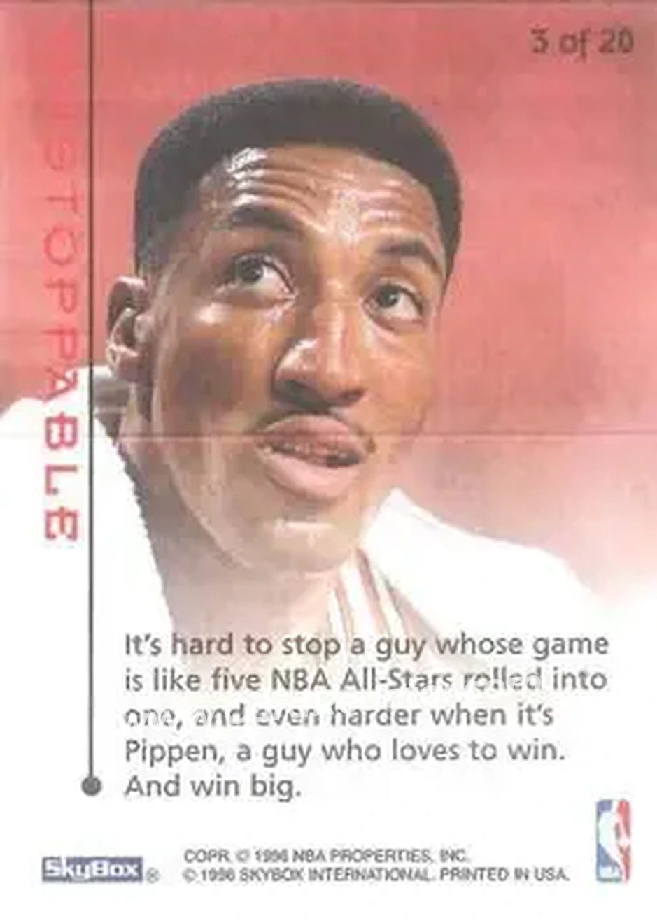 Back of Scottie Pippen