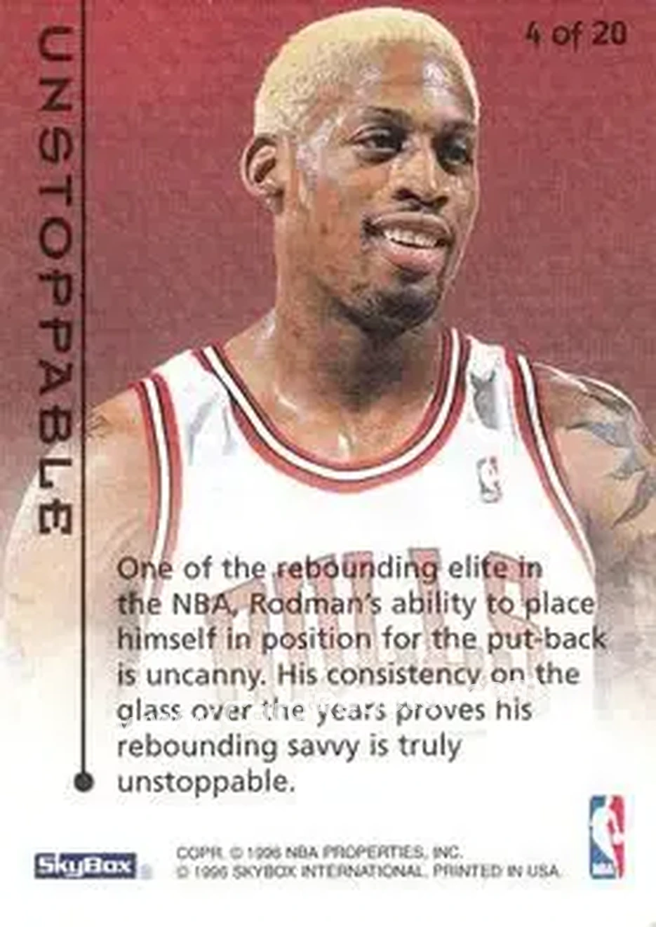 Back of Dennis Rodman