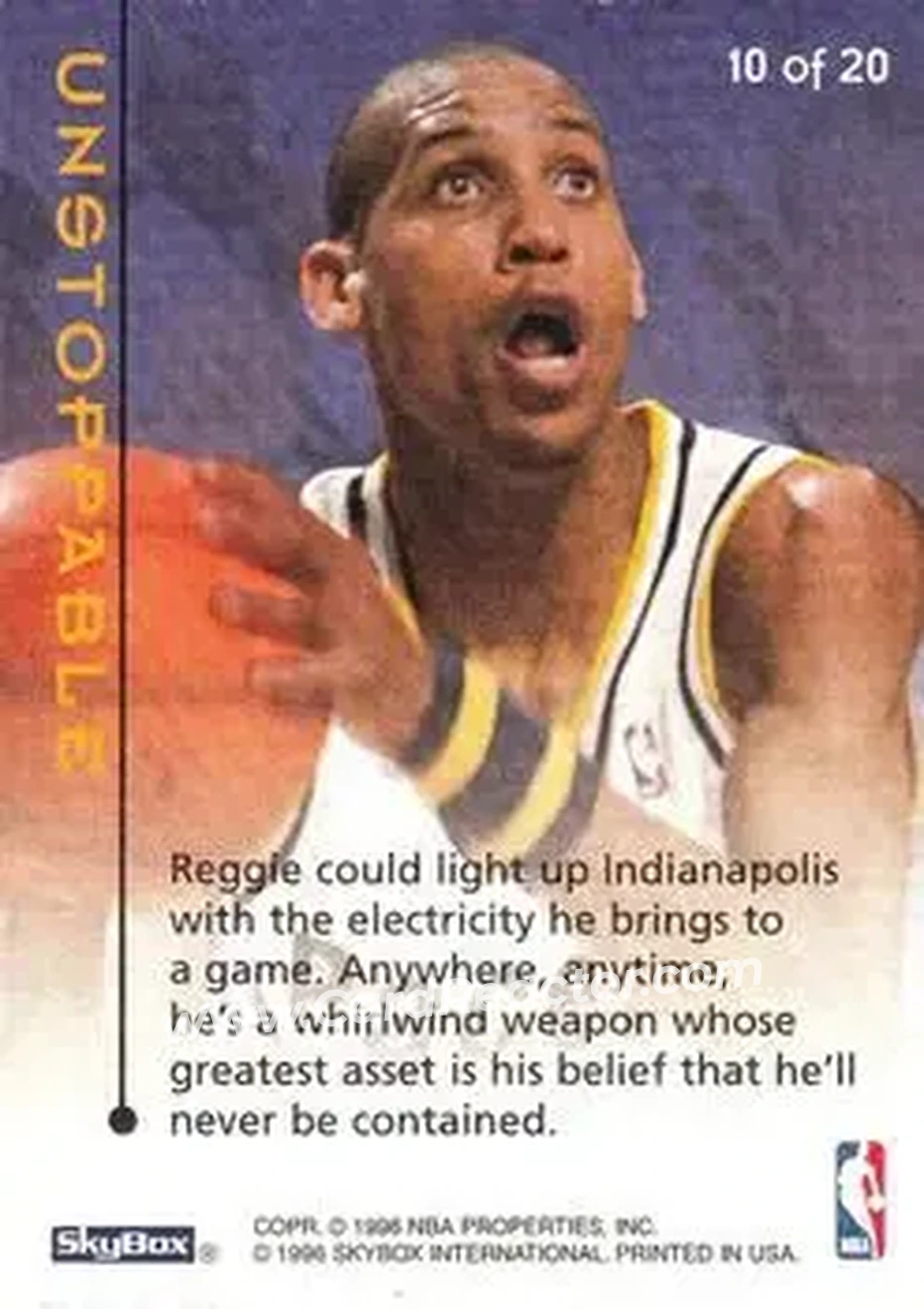 Back of Reggie Miller