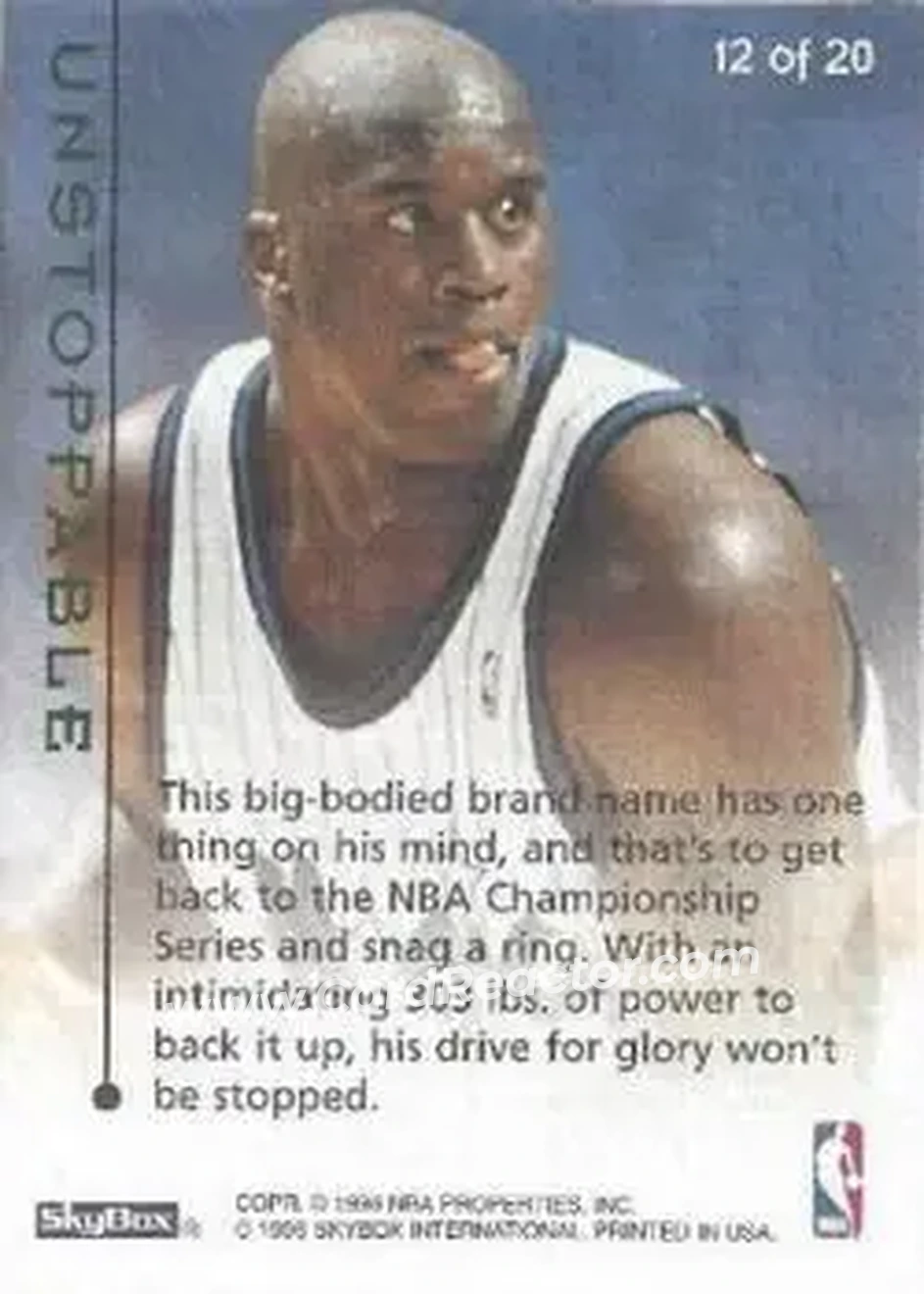 Back of Shaquille O'Neal