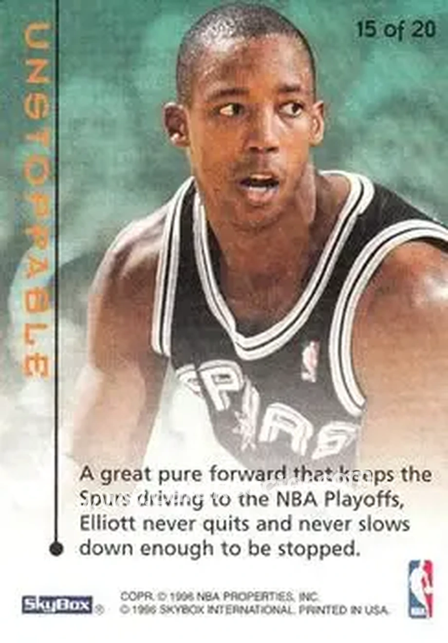 Back of Sean Elliott