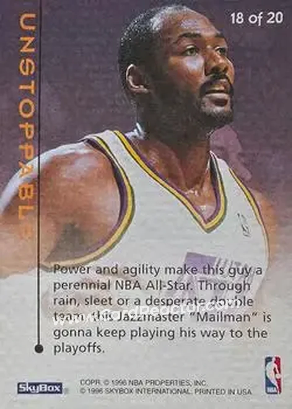 Back of Karl Malone