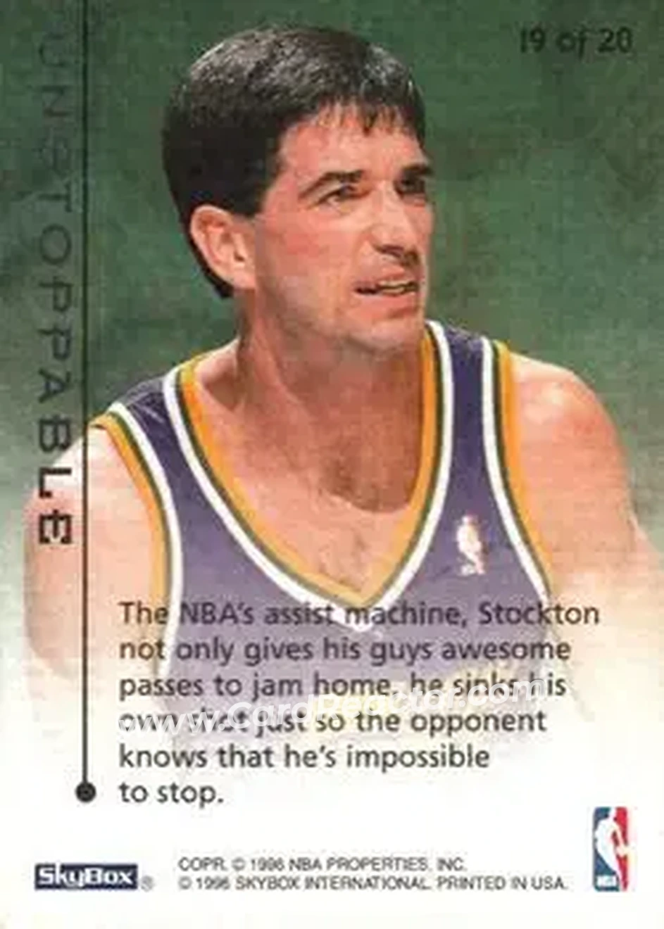 Back of John Stockton