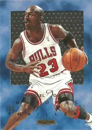 1995-96 SkyBox E-XL #1 Natural Born Thrillers Michael Jordan