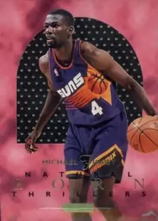 1995-96 SkyBox E-XL #8 Natural Born Thrillers Michael Finley