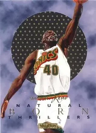 1995-96 SkyBox E-XL #9 Natural Born Thrillers Shawn Kemp