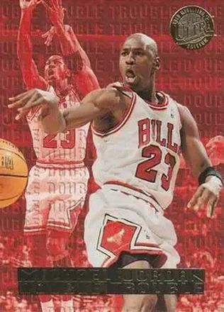 1995-96 Ultra #3 Double Trouble Gold Medallion Michael Jordan