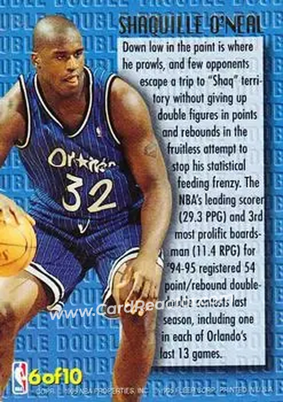 Back of Shaquille O'Neal