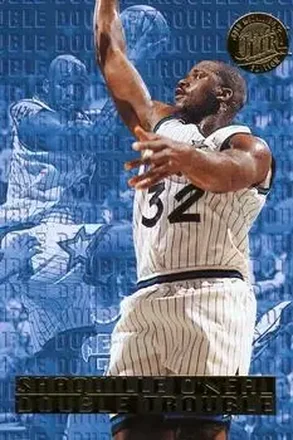 1995-96 Ultra #6 Double Trouble Gold Medallion Shaquille O'Neal