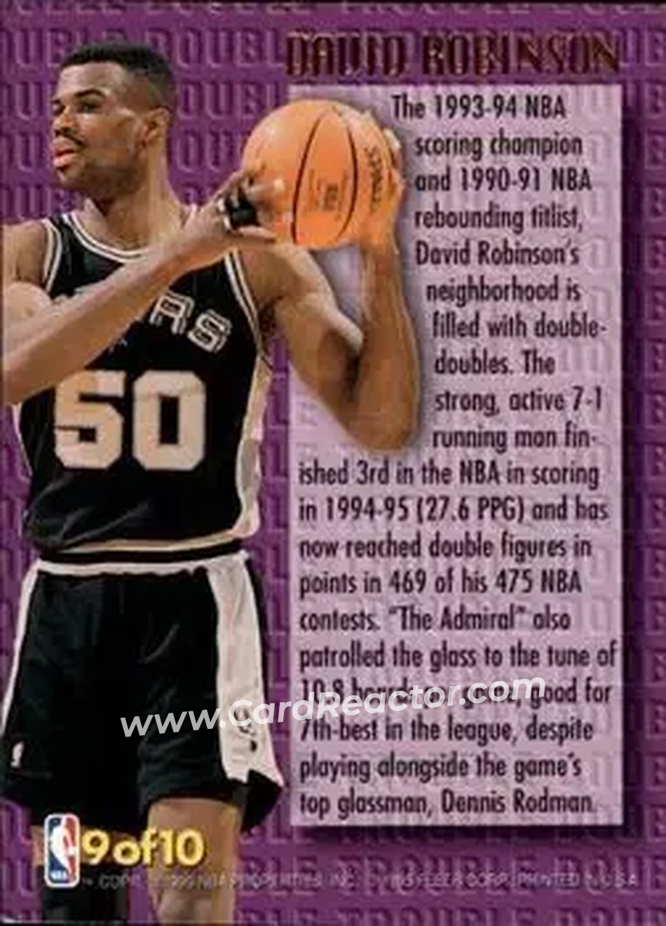 Back of David Robinson